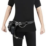 2024 Punk Outdoor Bag Female Versatile Chain Motorcycle Men's Belt Bag