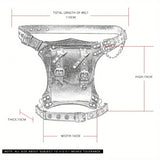 2024 Punk Outdoor Bag Female Versatile Chain Motorcycle Men's Belt Bag