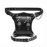 2024 Punk Outdoor Bag Female Versatile Chain Motorcycle Men's Belt Bag