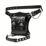 2024 Punk Outdoor Bag Female Versatile Chain Motorcycle Men's Belt Bag