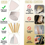 Chef Silicone Kitchen Utensil Set, 34PCS Heat Resistant Kitchen Gadgets and Tools With Grater, Wood Handles for Nonstick Cookware