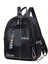 Large Capacity Multi-Pocket Black Oxford Cloth Wear-Resistant Backpack, Fashionable Street All-Match Commuter Bag, Exquisite Student Schoolbag, Mobile Phone Computer Bag, Suitable For Fashionistas Work, Business, Commuting, Outdoor, Travel, Picnic