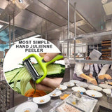 Multi-Functional 3-in-1 ABS Rotary Peeler - Serrated Blade Vegetable & Fruit Peeler with Julienne Slicer & Grater - Kitchen Prep Tool for Veggie Salad, Zucchini Noodles - Durable Stainless Steel - 1pc