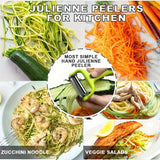 1pc Multifunctional Vegetable & Fruit Peeler with Julienne Grater & Shredder - Plastic Kitchen Gadget for Efficient Peeling, Grating, and Shredding, Ideal for Potatoes, Carrots, Cucumbers and More