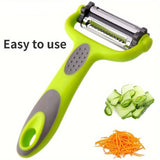 1pc Multifunctional Vegetable & Fruit Peeler with Julienne Grater & Shredder - Plastic Kitchen Gadget for Efficient Peeling, Grating, and Shredding, Ideal for Potatoes, Carrots, Cucumbers and More