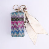 13-Piece Rhinestone Self-Defense Keychain Set - Stylish Wristband Keychain with Storage Bag and Pompom Card Bag Accessories for Women's Protection and Fashion - Strong, Durable, and Practical Christmas Gift or School Season A