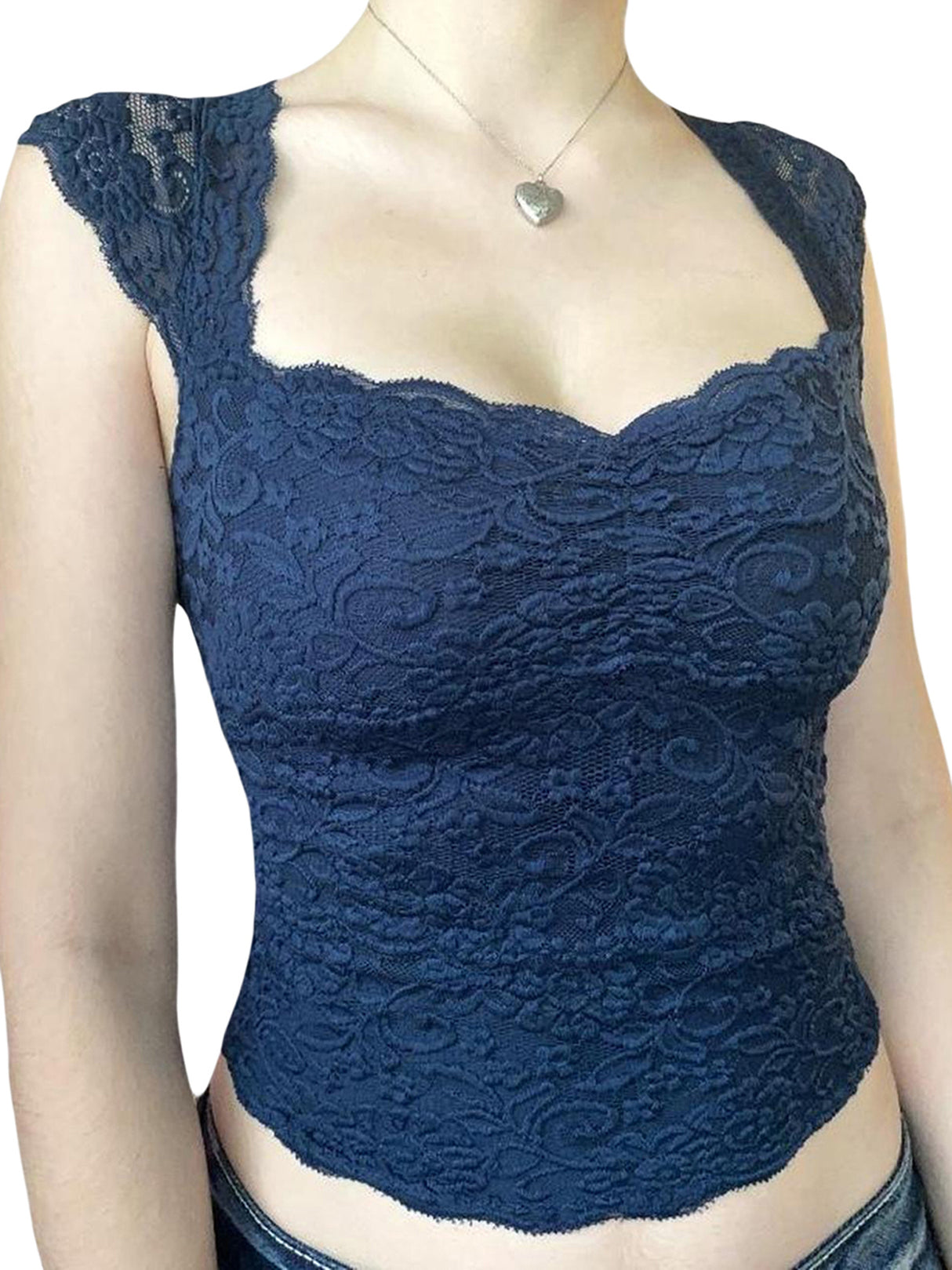 Fairycore Lace Floral Crop Tops Y2k Slim Fit Fly Sleeve T Shirts Summer Cute Shirts Streetwear