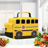 1PC Yellow School Bus Lunch Box Bag For Back To School Girls Boys Insulated Lunch Bags Reusable Lunch Cooler Tote For Women Work Travel Pinic,Back To School