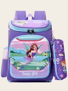 New Cute Cartoon Unicorn Kids Backpack With Pencil Case