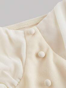 Plus Size Beige Vintage Dress