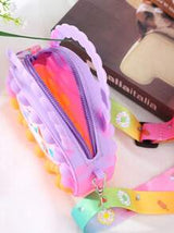 Heart-Shaped Handbag, Silicone Crossbody Bag, Unicorn Wallet - Stress Relief, Waterproof, Durable Storage Pouch - Glossy Chain Link, Stylish, Eye-Catching Crossbody Bag - Suitable For All Daily Use