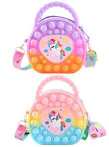Heart-Shaped Handbag, Silicone Crossbody Bag, Unicorn Wallet - Stress Relief, Waterproof, Durable Storage Pouch - Glossy Chain Link, Stylish, Eye-Catching Crossbody Bag - Suitable For All Daily Use