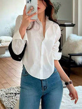 easyown Women's Plain Simple Long Sleeve Blouse Women Shirt,Long Sleeve Tops