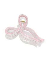 1pc Women's 13cm Gradient Color Transparent Bowknot Large Collar Clip With Hollow Out Design, Elegant And Sweet School Party, Dance, And Daily Outfit Accessory Cute Valentine's Day