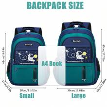 Cartoon Astronaut Style Waterproof Backpack, School Bag For Boys Aged 7-14, Primary School Students, Large Capacity, Perfect Gift