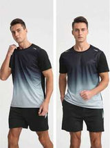 Boyfriend Style Men's Quick-Dry Short Sleeve Ice Silk T-Shirt And Shorts Set For Running, Cycling, Basketball, Fitness Gym Clothes Boyfriend Style Men, Athletic Suit, Tracksuit Boyfriend Style Men Shorts Set Workout Sets Boyfriend Style Men Two Pieces Out