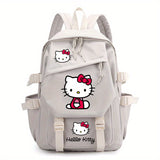 Sanrio Hello Kitty Backpack - Cute Nylon School Bag with Zip Closure, Fashionable Design