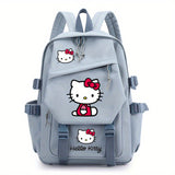 Sanrio Hello Kitty Backpack - Cute Nylon School Bag with Zip Closure, Fashionable Design