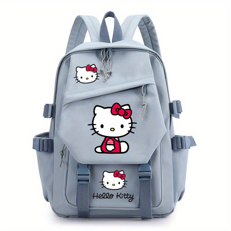 Sanrio Hello Kitty Backpack - Cute Nylon School Bag with Zip Closure, Fashionable Design