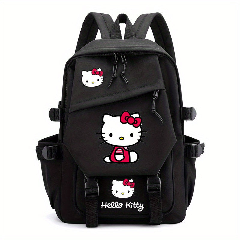 Sanrio Hello Kitty Backpack - Cute Nylon School Bag with Zip Closure, Fashionable Design