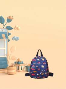 1pc Mini Toddler Unicorn Backpack With Random Printed Pattern