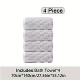 4pcs Luxury Bath Towel Set: Super Soft, Super Absorbent, Quick-Drying Towel, Bringing a Spa-like Experience - Suitable for Fitness, Spa, Sports, and Bathroom Essentials
