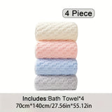 4pcs Luxury Bath Towel Set: Super Soft, Super Absorbent, Quick-Drying Towel, Bringing a Spa-like Experience - Suitable for Fitness, Spa, Sports, and Bathroom Essentials