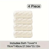 4pcs Luxury Bath Towel Set: Super Soft, Super Absorbent, Quick-Drying Towel, Bringing a Spa-like Experience - Suitable for Fitness, Spa, Sports, and Bathroom Essentials