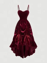 Plus Size Women Burgundy Velvet Long Dresses,Fall Wedding Guest Dress,Homecoming Dresses,Brunch Women Outfit,Renaissance Fair, Dress,, Dress,Bridgerton Style Dress,New Year,Valentine,Birthday Dresses For Women