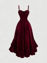 Plus Size Women Burgundy Velvet Long Dresses,Fall Wedding Guest Dress,Homecoming Dresses,Brunch Women Outfit,Renaissance Fair, Dress,, Dress,Bridgerton Style Dress,New Year,Valentine,Birthday Dresses For Women