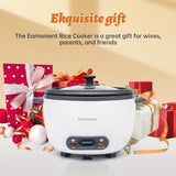 3 Cup Mini Rice Cooker - Portable, Non-Stick, Automatic Keep-Warm, White, Great Gift for College Students, Compact, and Easy to Use