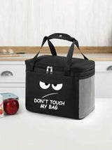 Anti-Leakage Thermal Insulated Lunch Bag - "Don't Touch My Bag" Portable Cooler Bag, Suitable For Work, Outdoor Picnics, Travel, Office, School - Unisex Design