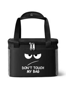 Anti-Leakage Thermal Insulated Lunch Bag - "Don't Touch My Bag" Portable Cooler Bag, Suitable For Work, Outdoor Picnics, Travel, Office, School - Unisex Design