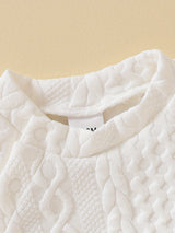 Toddler boy winter clothes long sleeve round neck knitted cotton sweatshirt pants set toddler boys clothes autumn winter clothes