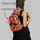 Custom Halloween Name Nylon Backpack - Large Capacity, Lightweight Travel & School Bag with Adjustable Straps