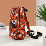 Custom Halloween Name Nylon Backpack - Large Capacity, Lightweight Travel & School Bag with Adjustable Straps