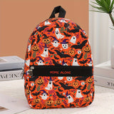 Custom Halloween Name Nylon Backpack - Large Capacity, Lightweight Travel & School Bag with Adjustable Straps