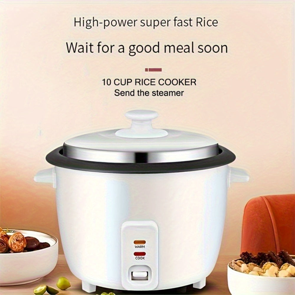 60.87oz Rice Cooker With Steamer - Portable, Compact, and Multi-Functional Food Steamer with Removable Non-Stick Pot, Steam Tray, and Keep Warm Function for Grains, Soups, and More