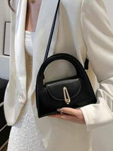 1 Pc Minimalist Retro Mini Handbag Square Bag Hardware Lock Buckle Decoration Flap Opening Shoulder Strap Adjustable Lightweight Crossbody Bag Suitable For Women's Daily Casual Use