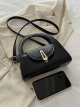 1 Pc Minimalist Retro Mini Handbag Square Bag Hardware Lock Buckle Decoration Flap Opening Shoulder Strap Adjustable Lightweight Crossbody Bag Suitable For Women's Daily Casual Use