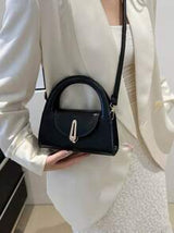 1 Pc Minimalist Retro Mini Handbag Square Bag Hardware Lock Buckle Decoration Flap Opening Shoulder Strap Adjustable Lightweight Crossbody Bag Suitable For Women's Daily Casual Use