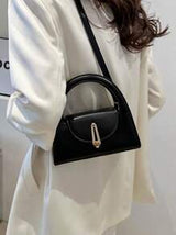 1 Pc Minimalist Retro Mini Handbag Square Bag Hardware Lock Buckle Decoration Flap Opening Shoulder Strap Adjustable Lightweight Crossbody Bag Suitable For Women's Daily Casual Use