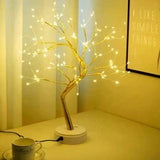1pc 19.68x11.8x3.9in (Approx. 50x30x10cm) USB/Battery Powered LED Warm Light Desk Tree Light