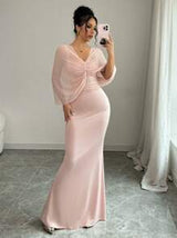 Elenzga Multi-Way Wear Shoulder Exposing Bodycon Dress, Elegant And Romantic Maxi Women Outfit