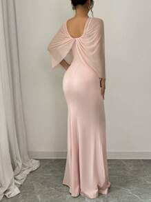 Elenzga Multi-Way Wear Shoulder Exposing Bodycon Dress, Elegant And Romantic Maxi Women Outfit