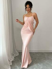 Elenzga Multi-Way Wear Shoulder Exposing Bodycon Dress, Elegant And Romantic Maxi Women Outfit