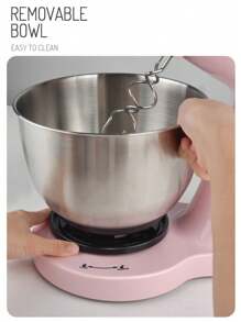 DSP DSP 1pc Blender Vertical Multi-Function Blender Stainless Steel Dough Mixer 3.2L Large Capacity Pink For Home Kitchen Restaurant