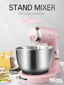 DSP DSP 1pc Blender Vertical Multi-Function Blender Stainless Steel Dough Mixer 3.2L Large Capacity Pink For Home Kitchen Restaurant