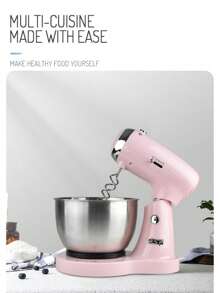 DSP DSP 1pc Blender Vertical Multi-Function Blender Stainless Steel Dough Mixer 3.2L Large Capacity Pink For Home Kitchen Restaurant