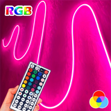 Vibrant RGB LED Neon Strip Lights - 44-Key Remote Control, Flexible, and USB Powered